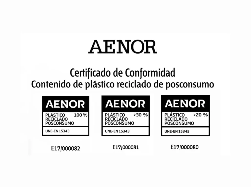 Certificación Contenido En Reciclado AENOR